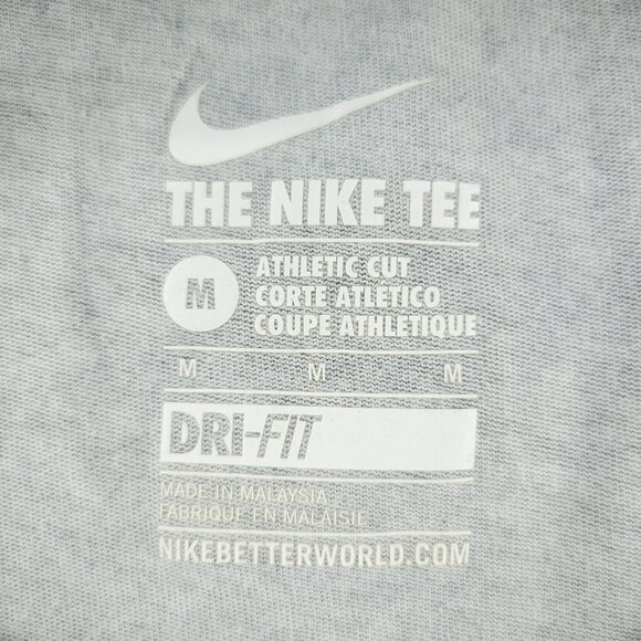 Nike Dri-Fit Shirt Men's Medium Gray USA Soccer Team Graphic Tee Short Sleeve - Picture 12 of 13